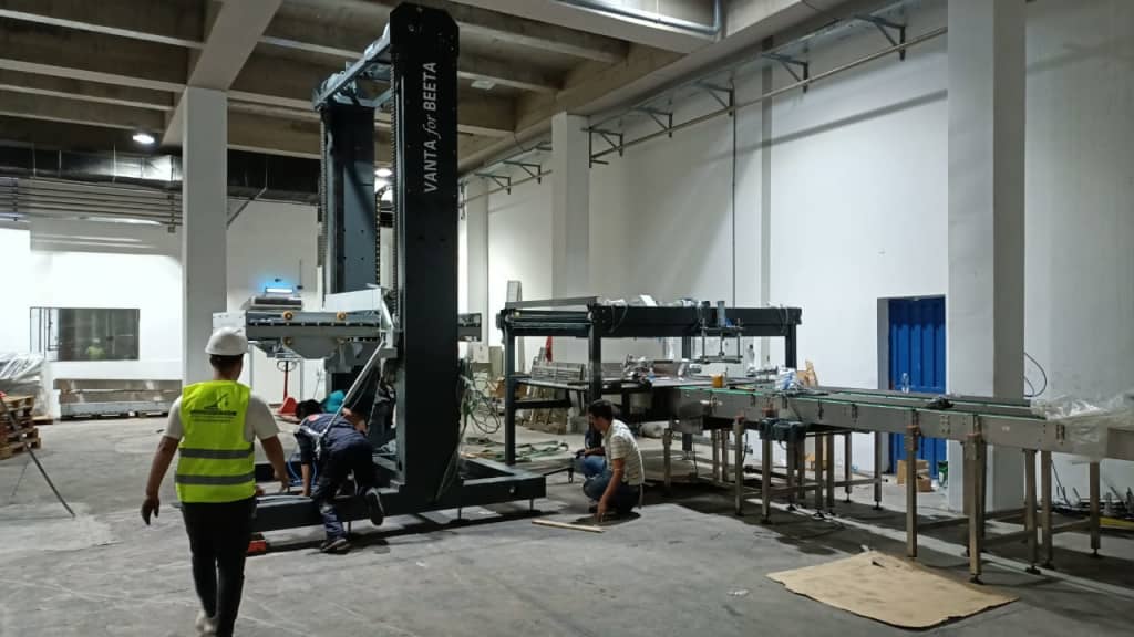 Installation de machines de production chez Pepsi
